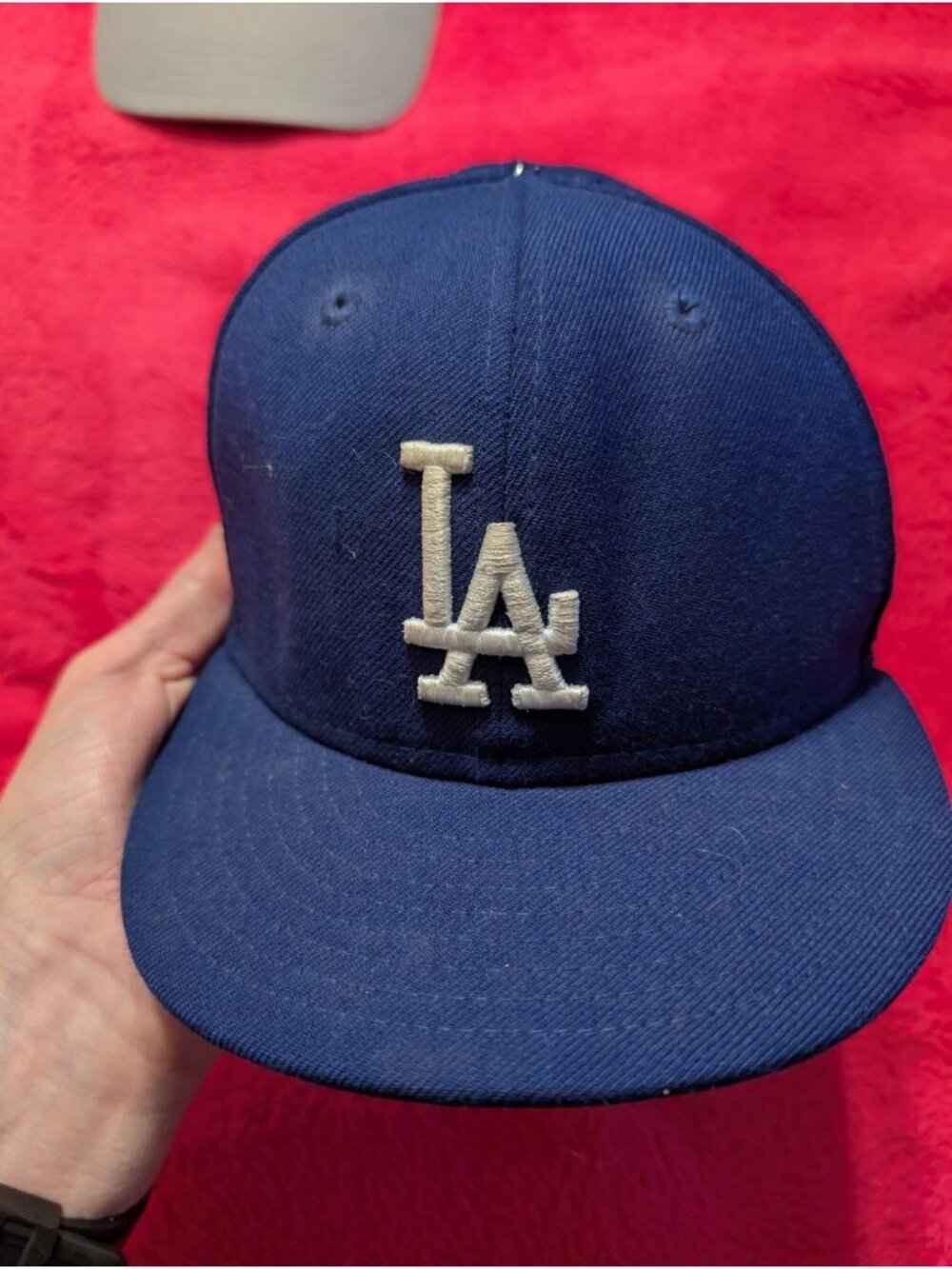 New Era 59FIFTY LA Dodgers Hat Kids Size 6 3/4 Blue Wool Fitted Cap MLB Baseball
